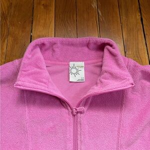 Aerie Offline Soft Pink Fleece Quarter Zip